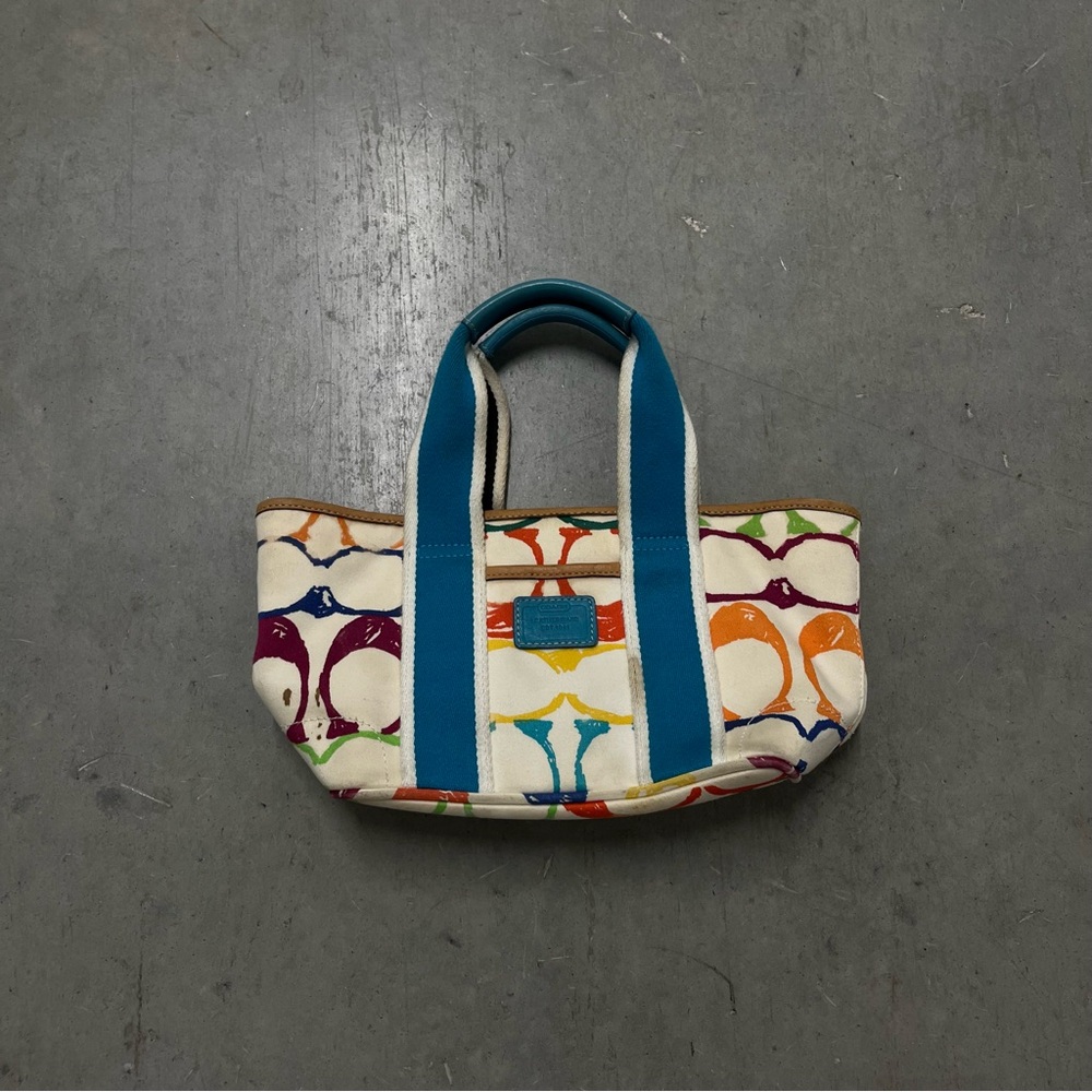 Coach Monogram Patterned Mini Tote Bag